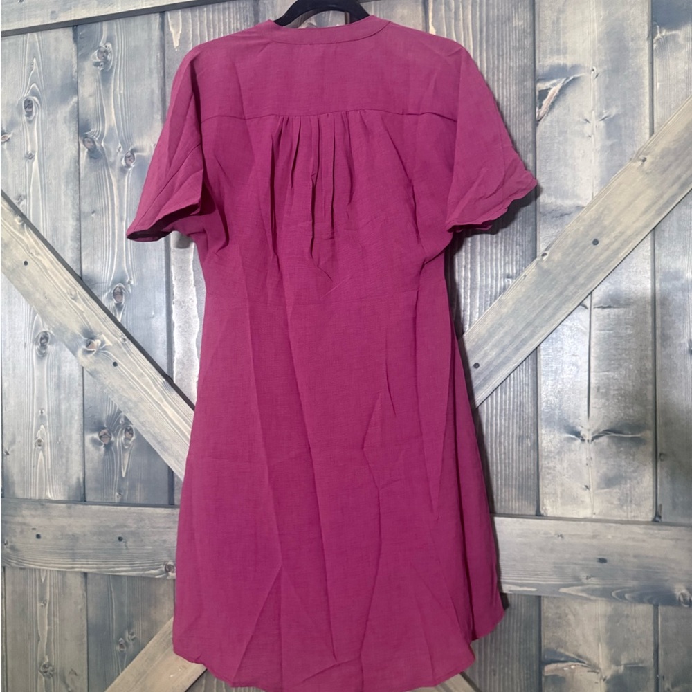 Pink Button-Down Dress - SMALL Glam - Picture 4 of 4